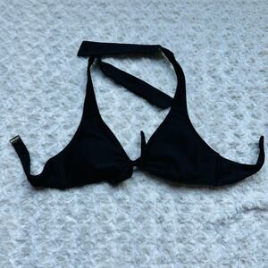 Jessica Simpson Black Halter Padded Bikini Top Size Small